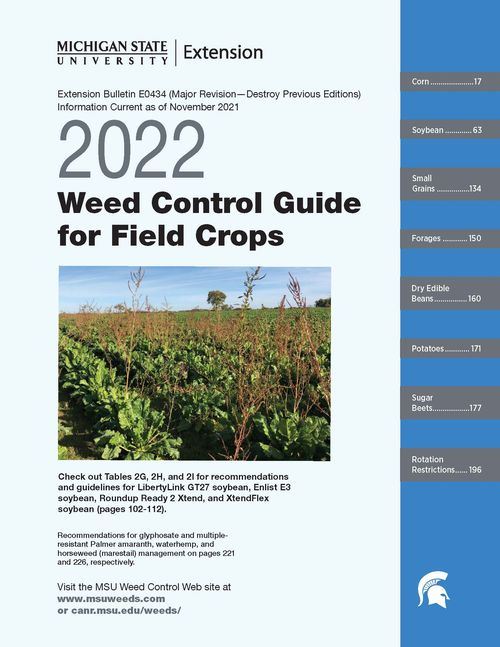 2022 MSU Weed Control Guide for Field Crops Available Sugar Producer